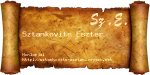 Sztankovits Eszter névjegykártya